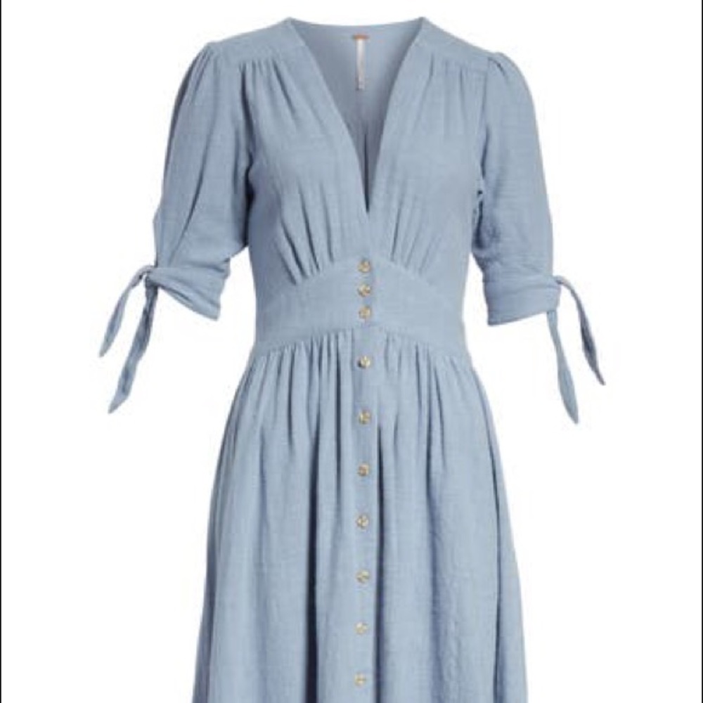 SOLD 🌿 Free People Blue ‘Love of My Life’ Dress - Picture 14 of 16